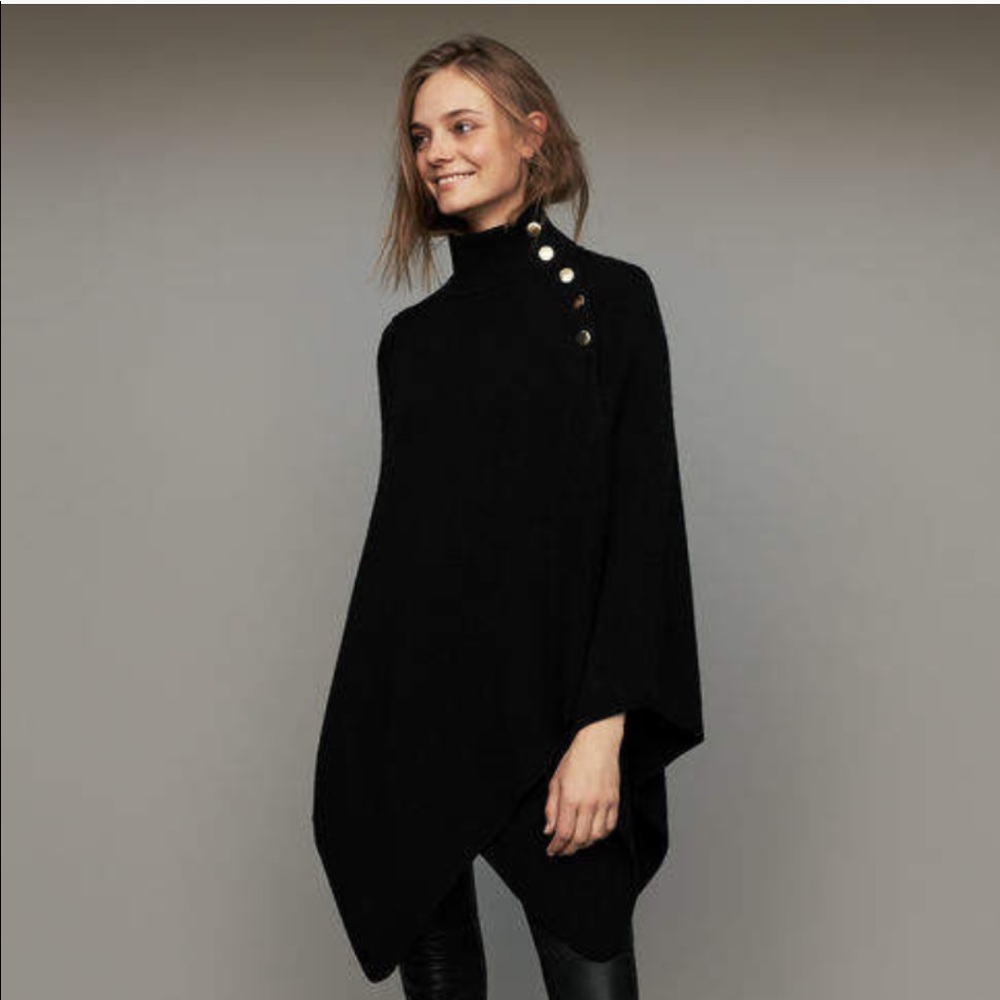 Maje funnel collar poncho